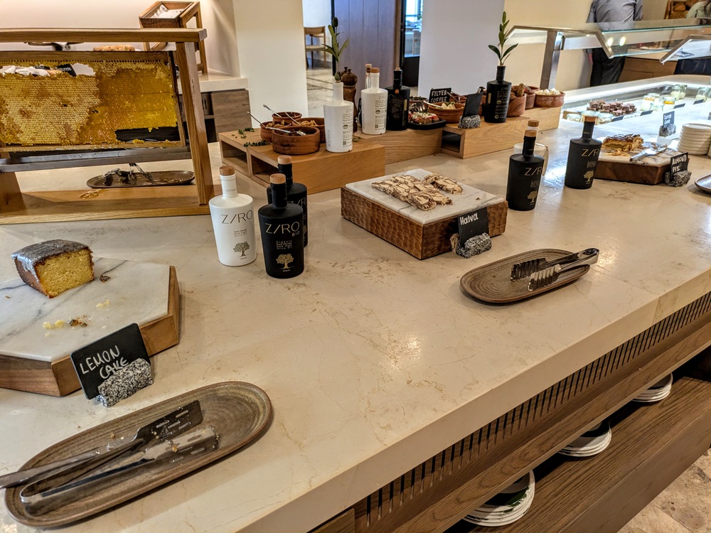 JW Marriott Crete Resort & Spa breakfast - Cakes & Greek treats