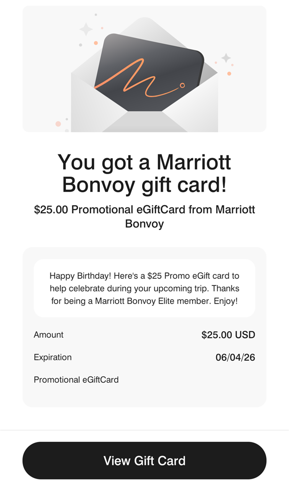 Marriott bonus card