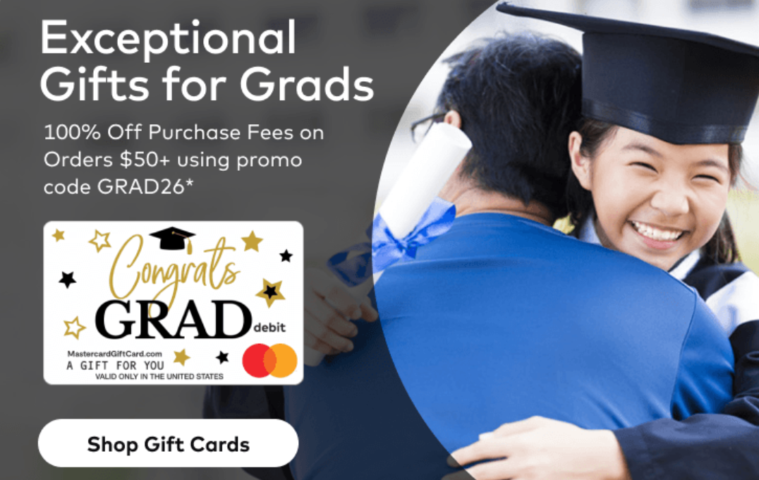 MastercardGiftCarddotcom promo code GRAD26