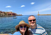 Port & lighthouse selfie