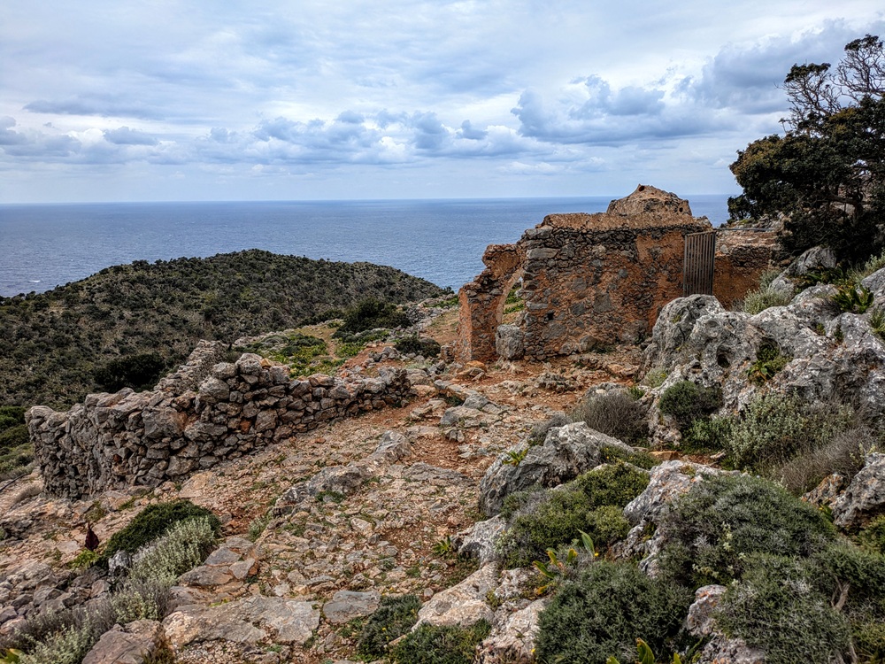 Ruins outside of Arkoudiotissa Cave (Bear Cave)