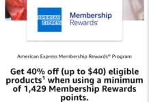 Amazon: Save up to 50% when redeeming Membership Rewards points (Targeted)
