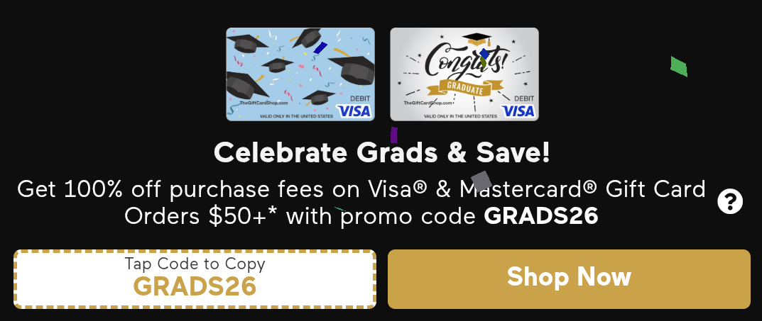 TheGiftCardShop promo code GRADS26