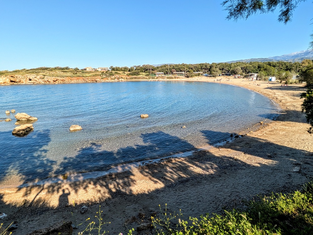 This beach area was just outside the hotel off to the right of its beach; it looked like the water in the bay was a little calmer