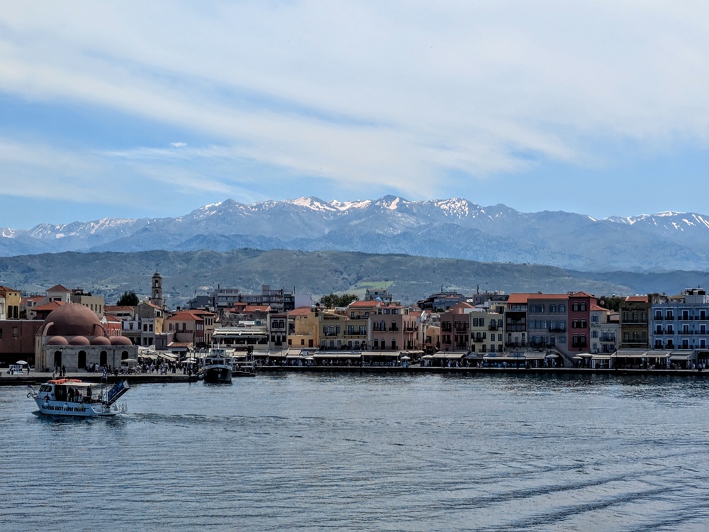 View of Old Venetian Port of Chania from the lighthouse