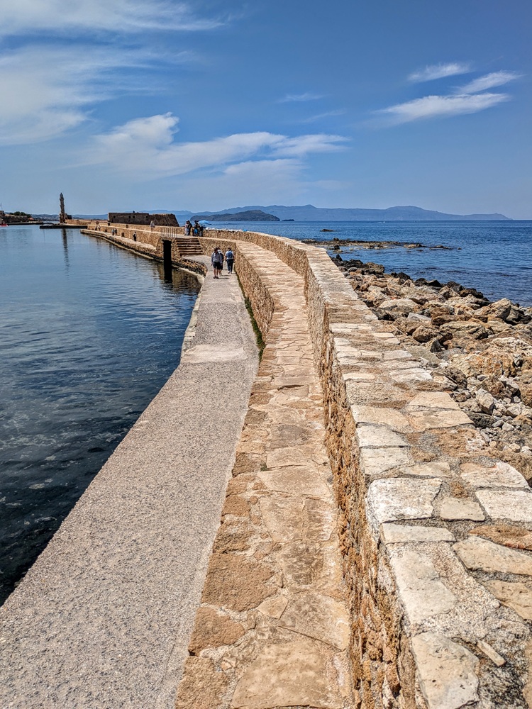 Walkway out to the Lighthouse of Chania