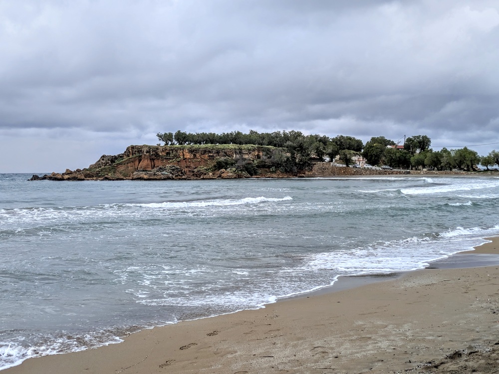 When on the hotel's beach, this overlook is on the right hand side. It's only a relatively short walk to it