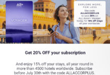 ALL Accor Plus Voyager subscription offer