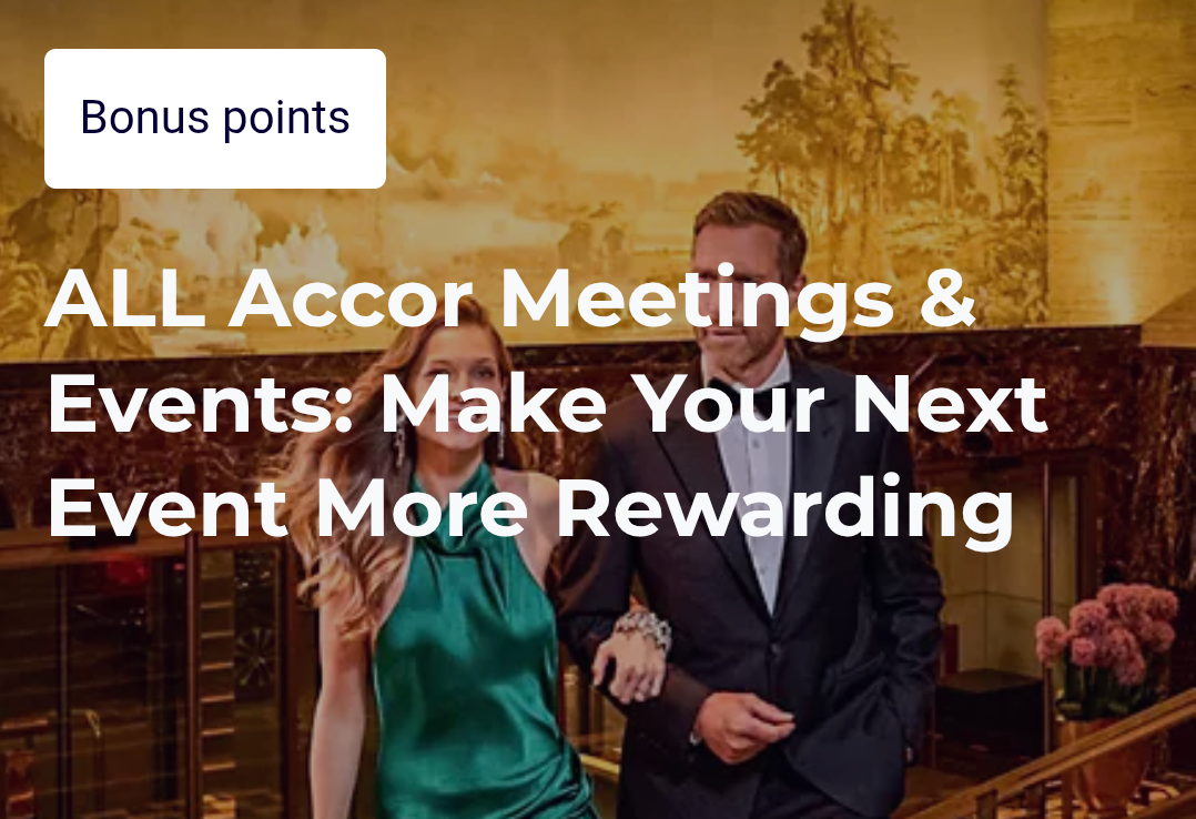 Accor promotion double points meetings events