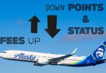 Negative Alaska Airlines changes: Increased partner award fees & no points or status points on saver fares Alaska Airlines increased fees no points status