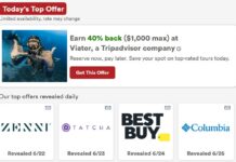 Capital One Shopping Offers Viator 40% 30X