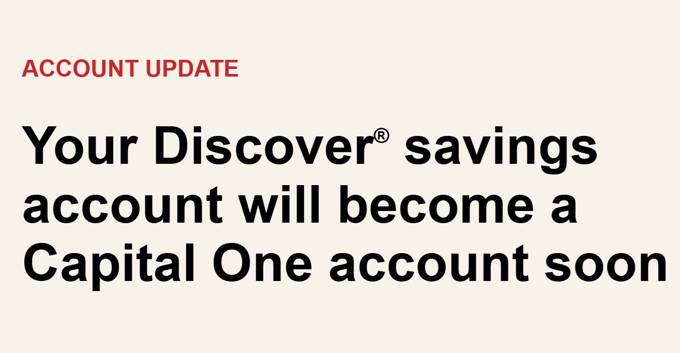 Discover Capital One savings accounts