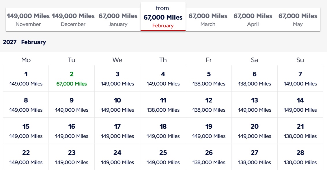 Flying Blue award availability NYC-LON