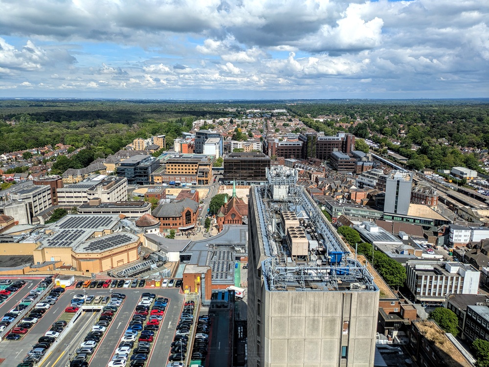 Hilton Woking, England - View of Woking town centre from the lounge