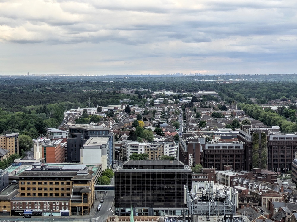 Hilton Woking, England - View of Woking, with London in the distance