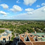 Hilton Woking, England breakfast - View from OXBO restaurant