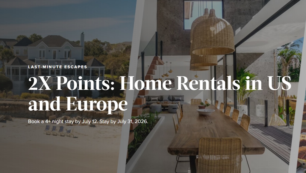 Marriott Homes & Villas promo 2X points Europe USA