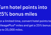 United transfer bonus from hotel programs