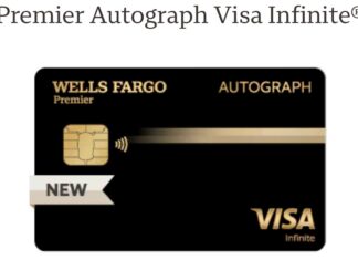 Wells Fargo Premier Autograph Visa Infinite card