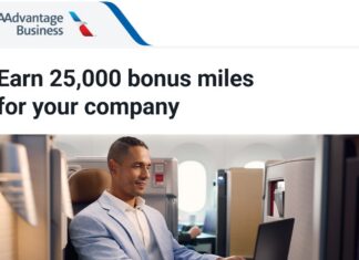 American Airlines AAdvantage Business 25K bonus miles promo code JOINA7