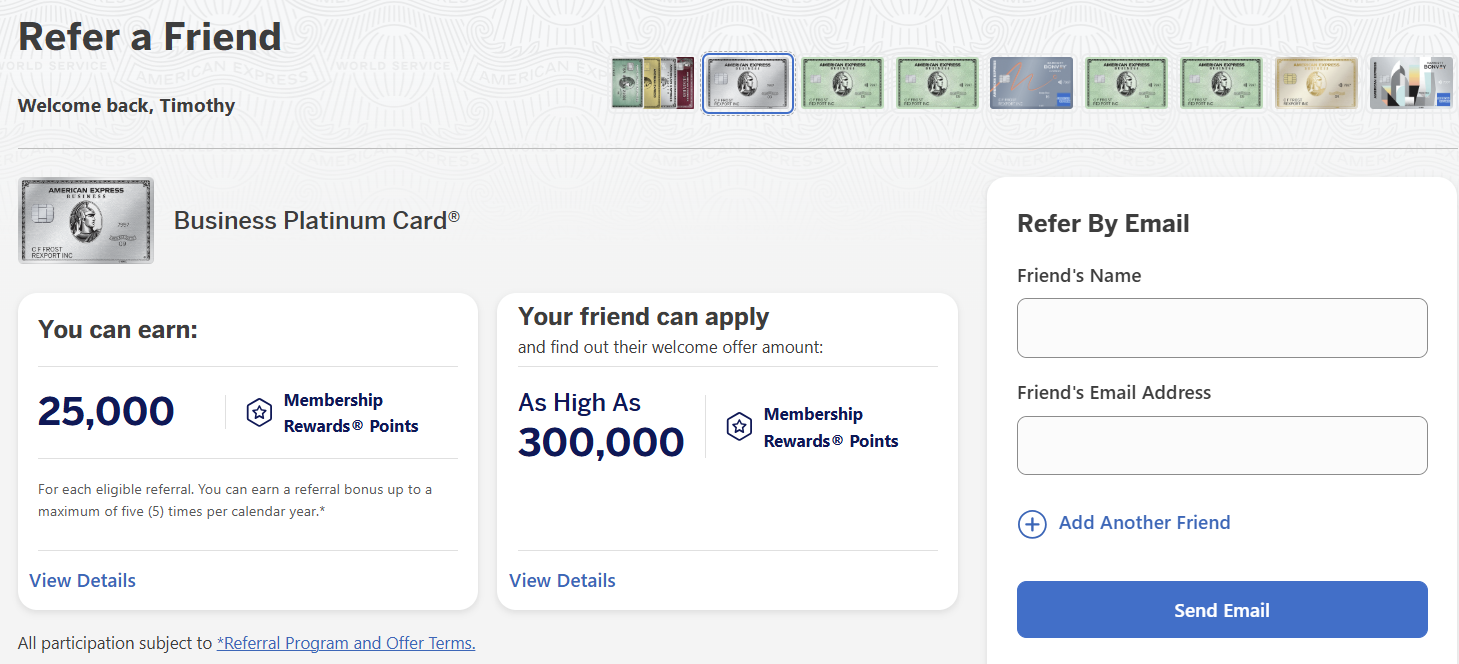 How to maximize value with Amex referrals