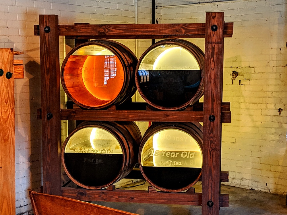 Bourbon barrel evaporation exhibit