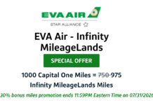Capital One EVA Air transfer bonus
