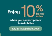 Cathay Pacific Asia Miles 10% transfer bonus