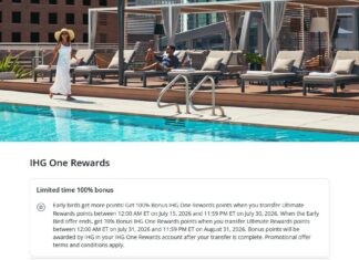 Chase IHG transfer bonus 100% 70%