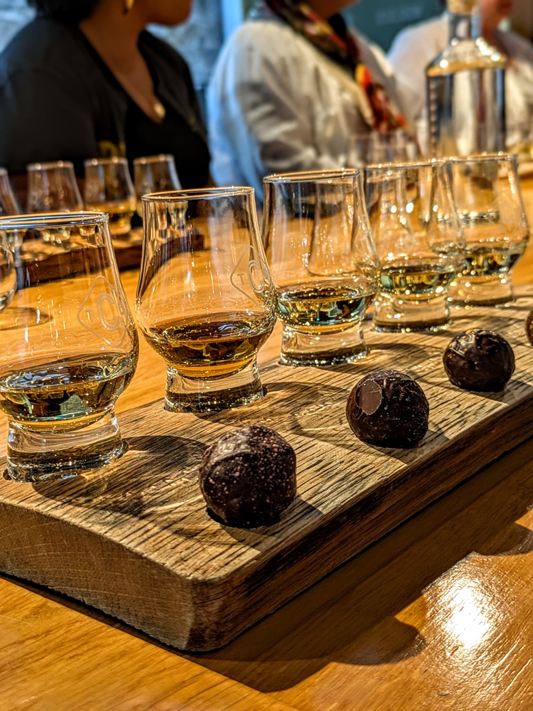 Chocolate and whisky tasting at The Clydesdale Distillery in Glasgow, Scotland