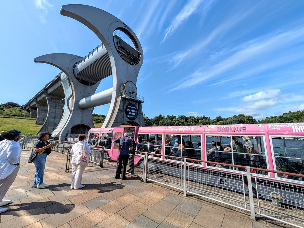 Getting on board the Falkirk Wheel