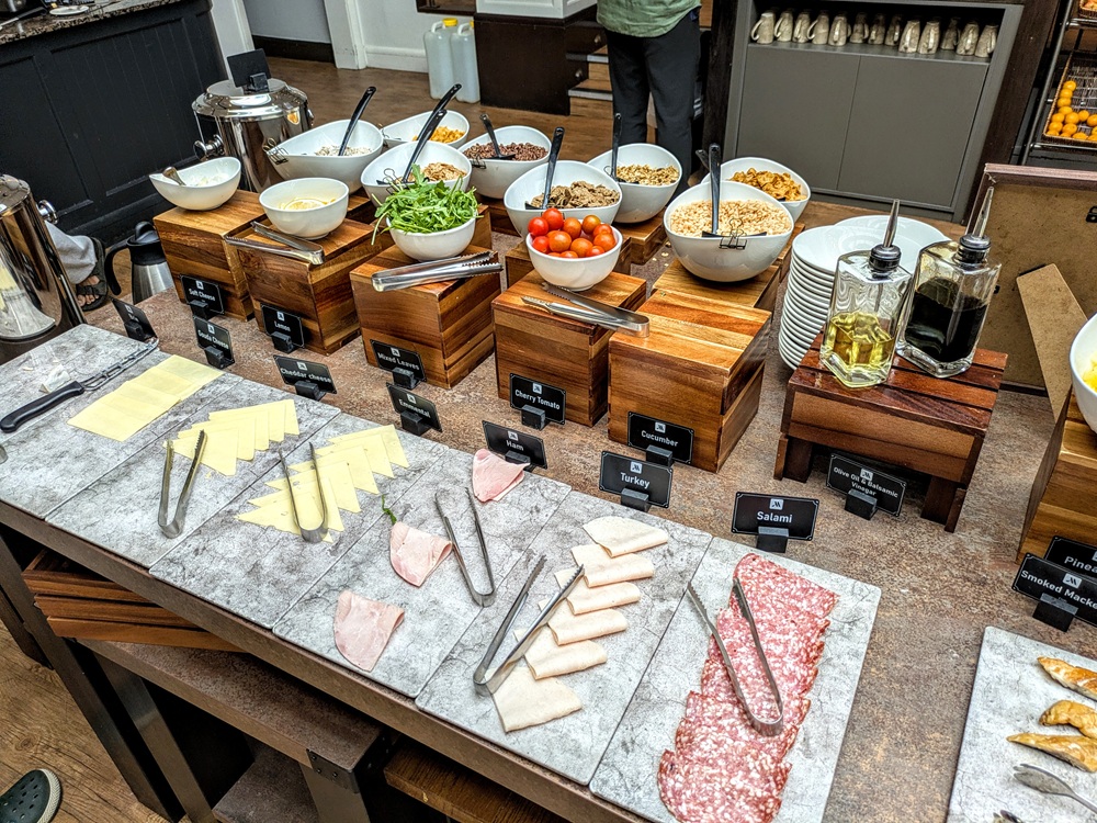 Glasgow Marriott, Scotland breakfast - Cold cuts & cereal