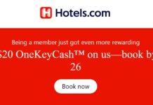 Hotelsdotcom $20 bonus OneKeyCash