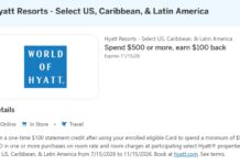 Hyatt Resorts Amex Offer: Get $100 back when spending $500+ Hyatt Resorts Amex Offer $500 $100