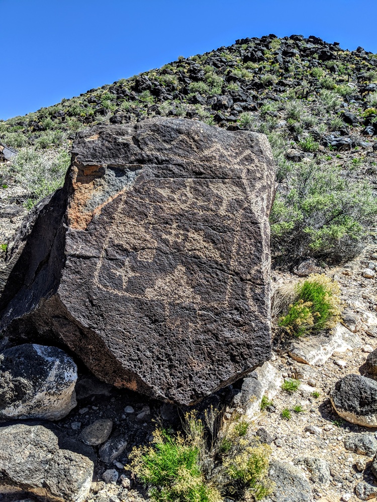 One of the petroglyphs at Petroglyph National Monument in Albuquerque, NM
