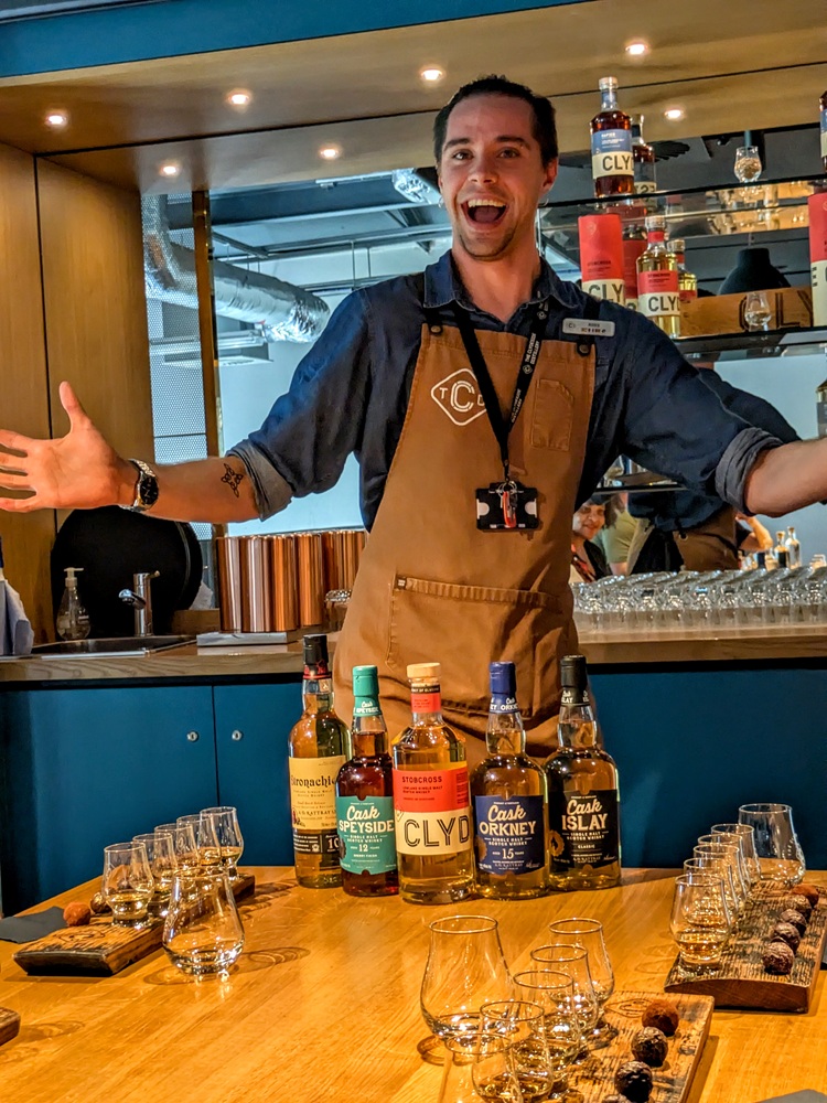 Our tour guide Ross at The Clydesdale Distillery