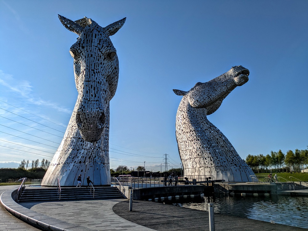 The Kelpies in Falkirk, Scotland