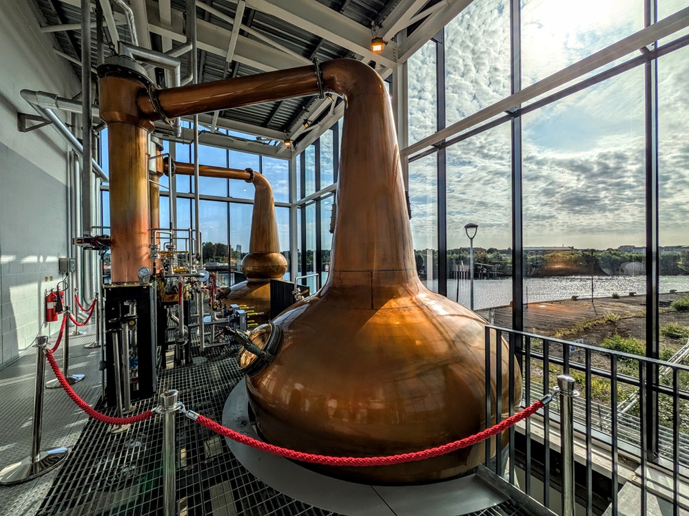 The still room at The Clydesdale Distillery in Glasgow, Scotland