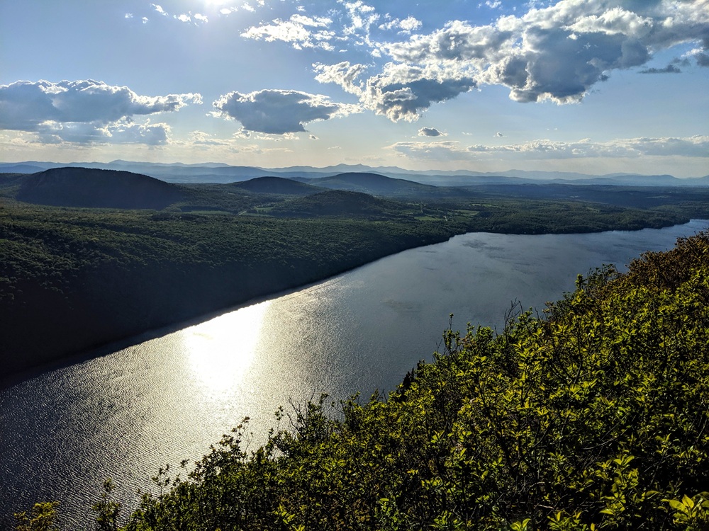 View of Lake Willoughby from Mt Pisgah in Vermont
