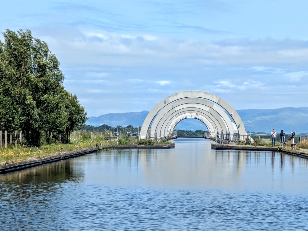 View of the Falkirk Wheel from above