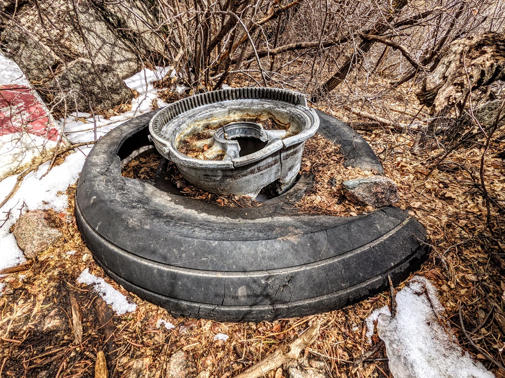 Wheel from the TWA 260 plane wreckage