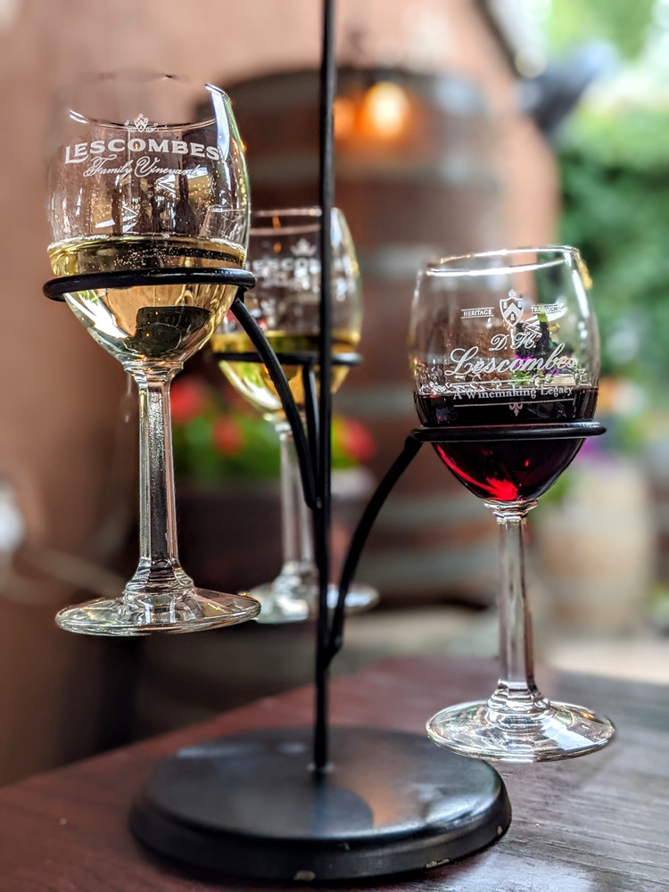 Wine tasting at D.H. Lescombes in New Mexico