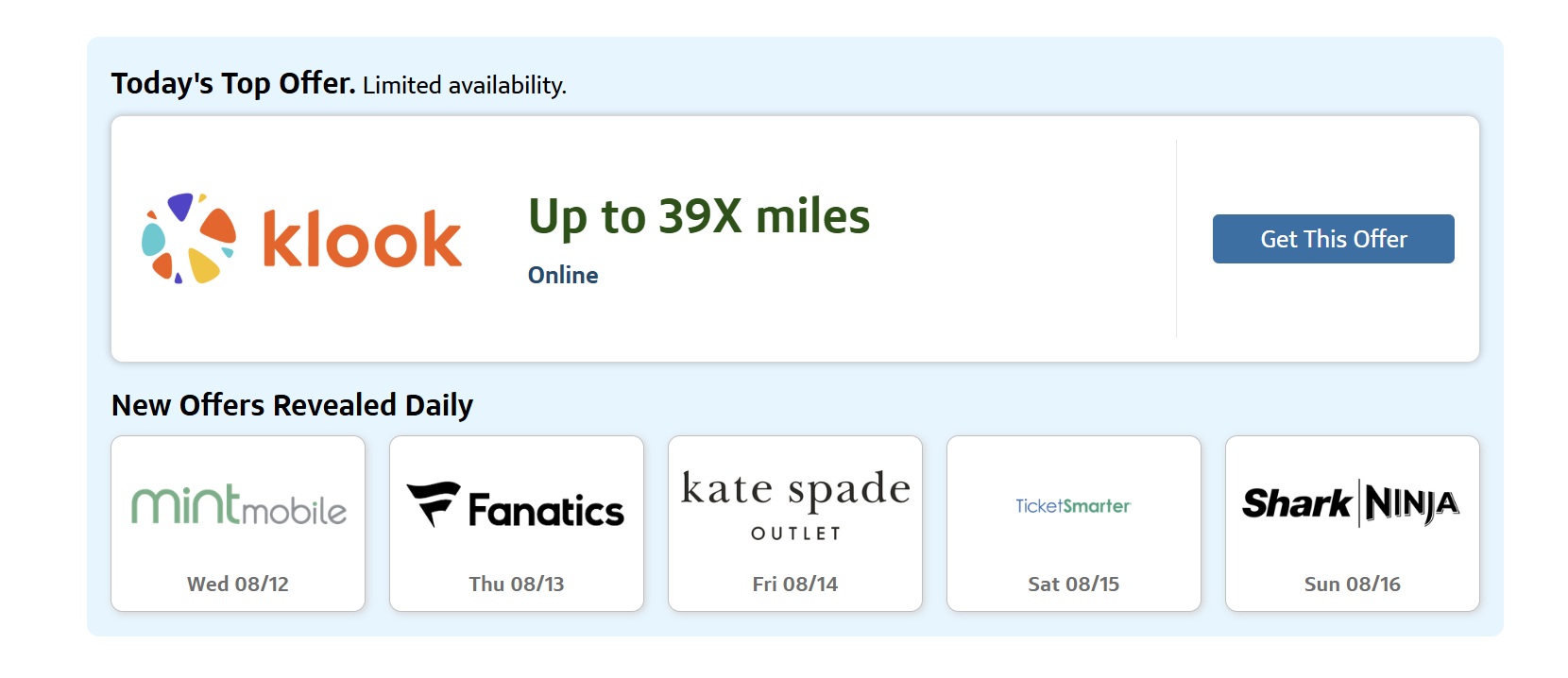 Up to 39X miles / 54.5% back (maybe more) on Klook, today only via Capital One Shopping / Capital One Offers