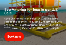 Expedia AARP hotel promotion $75 gift card