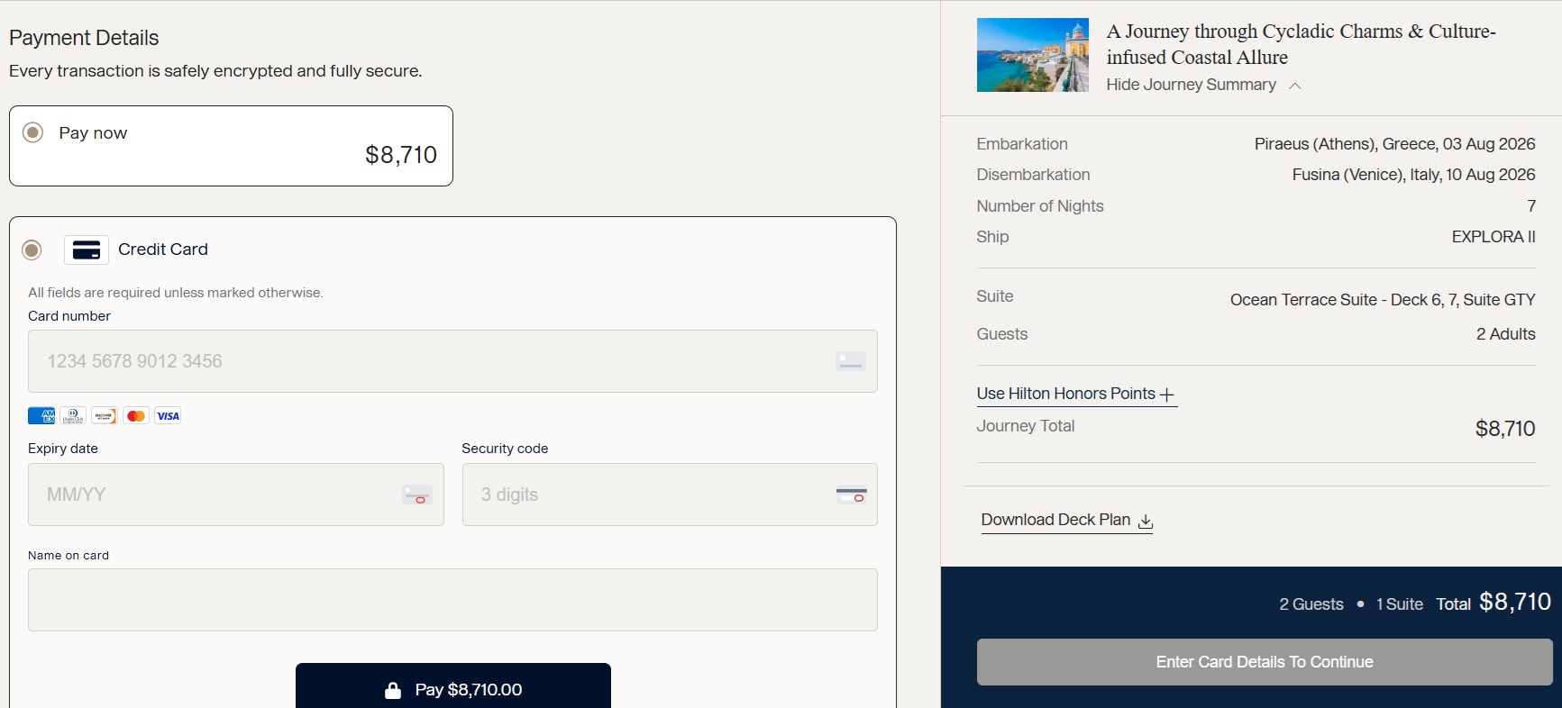 Hilton Honors Explora Journeys - How to redeem points